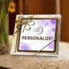 A picture frame with the word " personalize !" written on it.