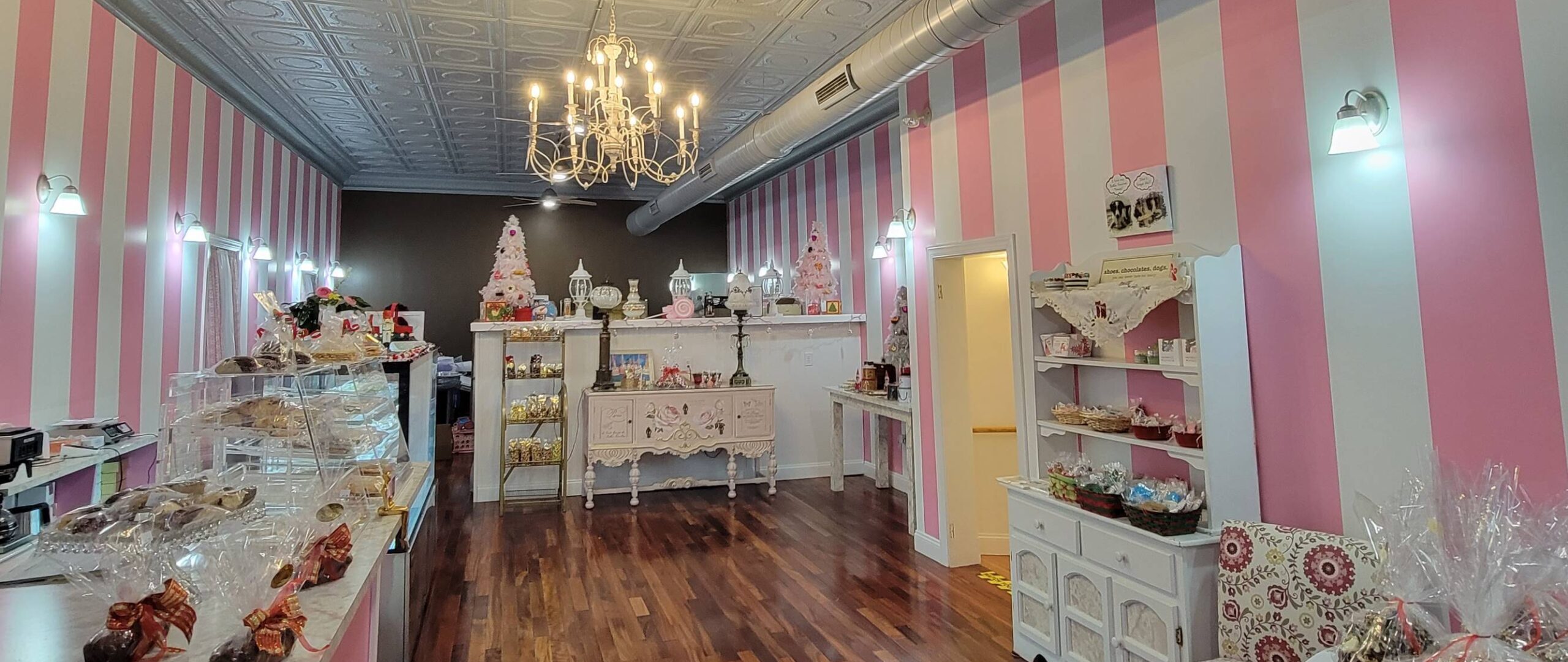 A room filled with lots of shelves and tables.