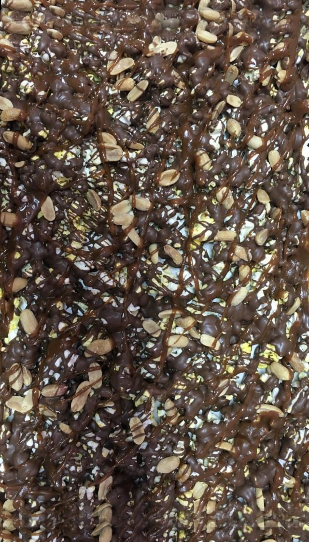 A close up of some chocolate and nuts