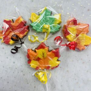 Hand-Painted Chocolate Molded Leaves